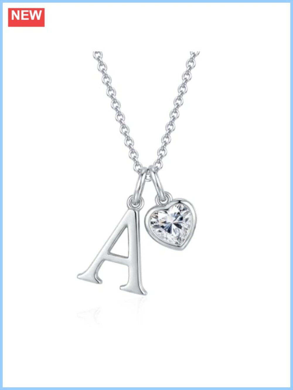 Personalized Gold Plated Heart Initial Necklace for Women